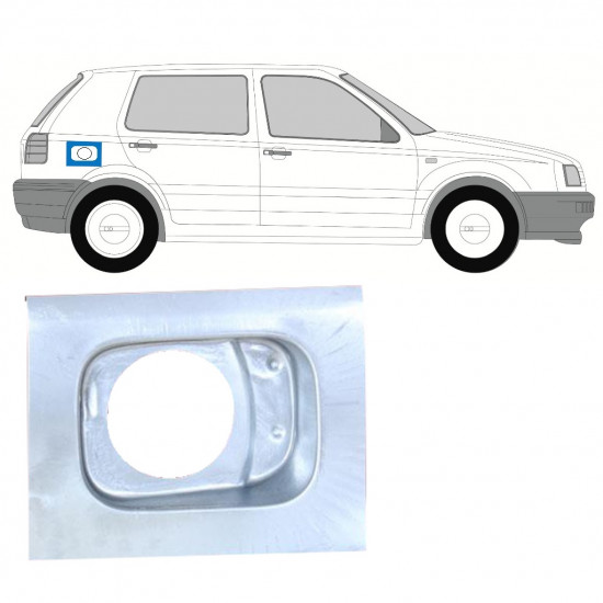 Painel de reparação do orifício de enchimento de combustível para Volkswagen Golf 3 1991- 12512