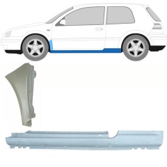 Soleira completa com reparação de guarda-lamas dianteiro para Volkswagen Golf 4 1997-2006 / Esquerdo / Conjunto 8732