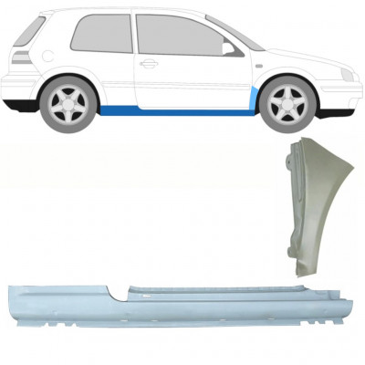 Painel de reparação da soleira com guarda-lamas dianteiro para VW Golf 4 1997- / Direito /  8731