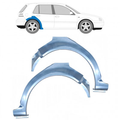 Painel de reparação do guarda-lamas traseiro para VW Golf 4 1997- / Esquerda+Direita / Conjunto 9184