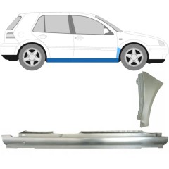 Soleira completa com reparação de guarda-lamas dianteiro para Volkswagen Golf 4 1997-2006 / Direito / Conjunto 8727