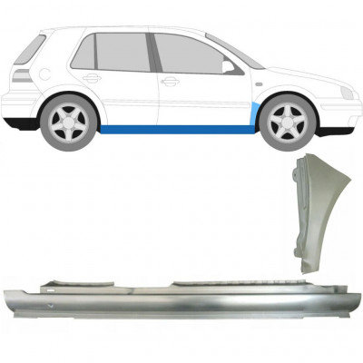 Painel de reparação da soleira com guarda-lamas dianteiro para VW Golf 4 1997- / Direito /  8727