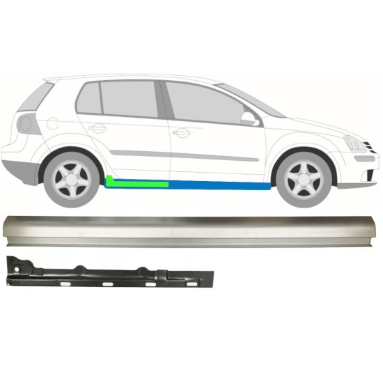 Painel de reparação interna e externa da soleira para Volkswagen Golf 5 2003-2009 / Direito / Conjunto 11708