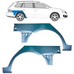 Painel de reparação do guarda-lamas traseiro para Volkswagen Golf 5 Variant 2007-2010 / Esquerdo / Direito / Esquerda+Direita / Conjunto 12907