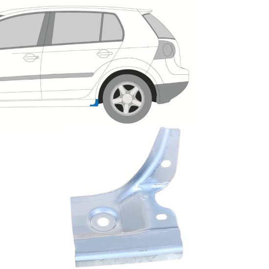 Painel de reparação do acabamento da soleira para Volkswagen Golf 5 2003-2009 / Esquerdo 16113