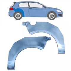 Painel de reparação do guarda-lamas traseiro para Volkswagen Golf 6 2008-2013 / Esquerda+Direita / Conjunto 10071