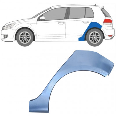 Painel de reparação do guarda-lamas traseiro para VW Golf 6 2008-2014 / Esquerdo 6300