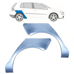 Painel de reparação do guarda-lamas traseiro para Volkswagen Golf 5 2003-2009 / Esquerda+Direita / Conjunto 10092