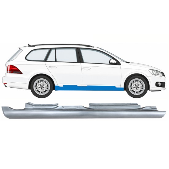 Soleira completa para Volkswagen Golf 6 2008-2013 / Direito / COMBI 17047