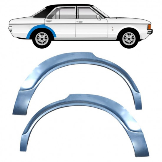 Painel de reparação do guarda-lamas traseiro para Ford Granada 1972-1977 / Esquerda+Direita / Conjunto 11030