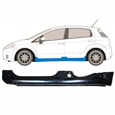 Painel de reparação da soleira para Fiat Punto / Grande / Evo 2005-2018 / Esquerdo 8638