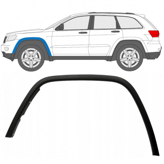 Moldura lateral do guarda-lamas dianteiro para Jeep Grand Cherokee 2010-2021 / Esquerdo 12949