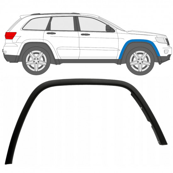 Moldura lateral do guarda-lamas dianteiro para Jeep Grand Cherokee 2010-2021 / Direito 12948