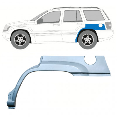 Painel de reparação do guarda-lamas traseiro para Jeep Grand Cherokee 1998-2005 / Esquerdo 7668