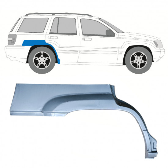 Painel de reparação do guarda-lamas traseiro para Jeep Grand Cherokee 1998-2005 / Direito 7667