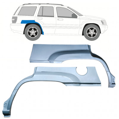 Painel de reparação do guarda-lamas traseiro para Jeep Grand Cherokee 1998-2005 / Esquerda+Direita / Conjunto 9843