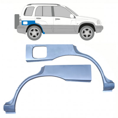 Painel de reparação do guarda-lamas traseiro para Suzuki Grand Vitara 1997-2005 / Esquerda+Direita / Conjunto 10135