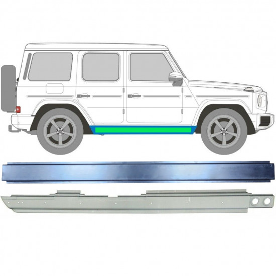 Painel de reparação interna e externa da soleira para Mercedes G-Class 1979-  / Direito 11773