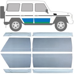 Painel de reparação interna e externa das portas dianteiras e traseiras para Mercedes G-Class W460 W461 W463 1979-2017 / Esquerda+Direita / Conjunto 9471