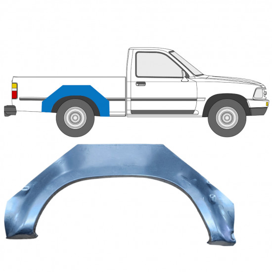 Painel de reparação do guarda-lamas traseiro para Toyota Hilux / VW Taro 1988-1997 / Direito 7071