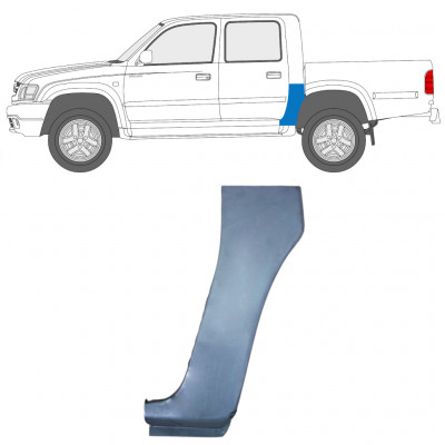 Painel de reparação do canto traseiro para Toyota Hilux 2001 -2005 / Esquerdo / Cabine dupla 7661