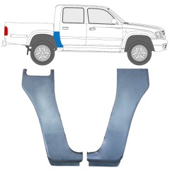 Painel de reparação do canto traseiro para Toyota Hilux 1998-2005 / Esquerda+Direita / Conjunto 10050