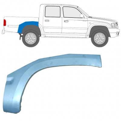 Painel de reparação do guarda-lamas traseiro para Toyota Hilux 2001-2005 / Direito 7853