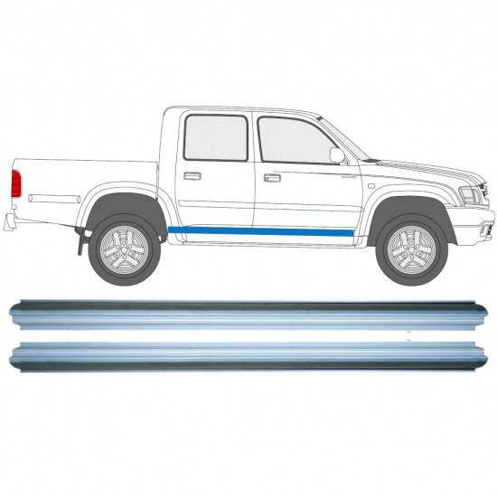 Painel de reparação da soleira para Toyota Hilux 2001-2005 / Esquerda = Direita (simétrico) / Conjunto 9614