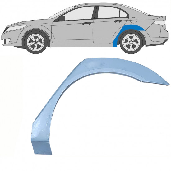 Painel de reparação do guarda-lamas traseiro para Honda Accord 2008-2016 / Esquerdo 8373