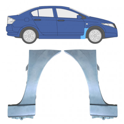 Painel de reparação do guarda-lamas dianteiro para Honda City 2008-2013 / Esquerda+Direita / Conjunto 9946