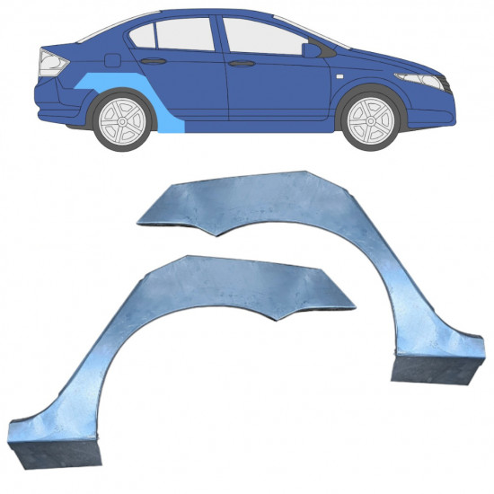 Painel de reparação do guarda-lamas traseiro para Honda City 2008-2013 / Esquerda+Direita / Conjunto 9952