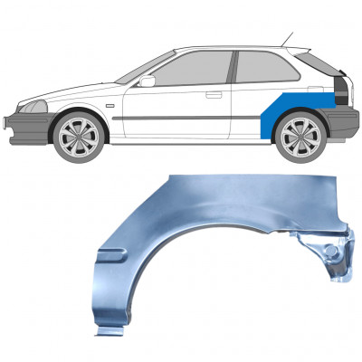 Painel de reparação do guarda-lamas traseiro para Honda Civic 1995-2000 / Esquerdo 5126