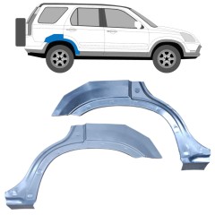 Painel de reparação do guarda-lamas traseiro para Honda CR-V 2001-2006 / Esquerda+Direita / Conjunto 9658