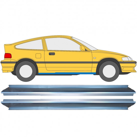 Painel de reparação da soleira para Honda CRX 1987-1992 / Esquerda+Direita / Conjunto 9302