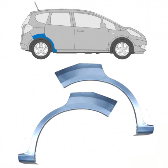 Painel de reparação do guarda-lamas traseiro para Honda Jazz GE 2008-2015 / Esquerda+Direita / Conjunto 10297