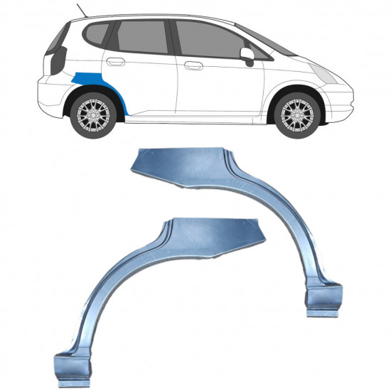 Painel de reparação do guarda-lamas traseiro para Honda Jazz Gd 2002-2008 / Esquerda+Direita / Conjunto 9195