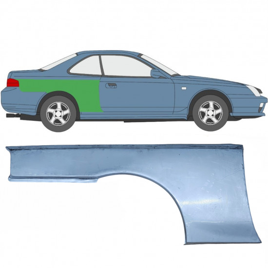 Painel de reparação do guarda-lamas traseiro para Honda Prelude 1996-2001 / Direito 5671