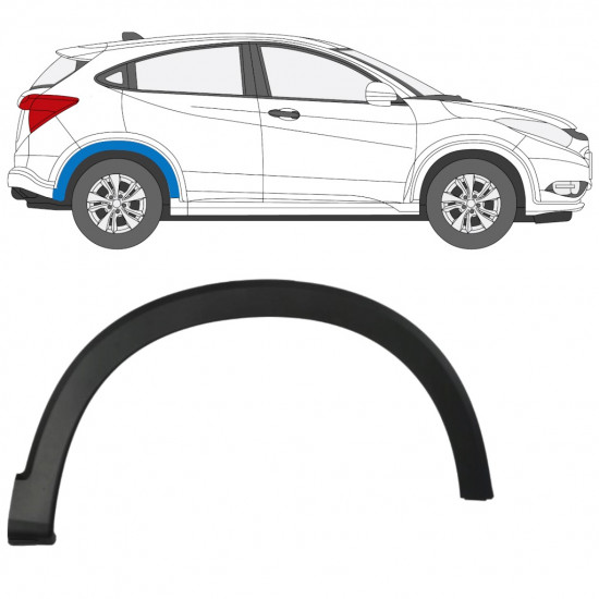 Moldura lateral do guarda-lamas traseiro para Honda Hr-v 2015-2021 / Direito 12557