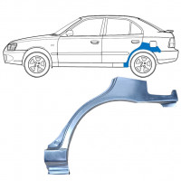 Painel de reparação do guarda-lamas traseiro para Hyundai Accent 2000-2006 / Esquerdo 7594