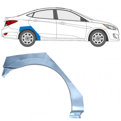 Painel de reparação do guarda-lamas traseiro para Hyundai Accent 2010- / Direito 12802