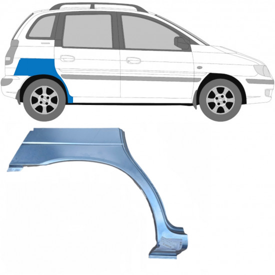 Painel de reparação do guarda-lamas traseiro para Hyundai Matrix 2001-2010 / Direito 5434