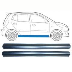 Painel de reparação da soleira para Hyundai i10 2008-2013 / Esquerda = Direita (simétrico) / Conjunto 10237