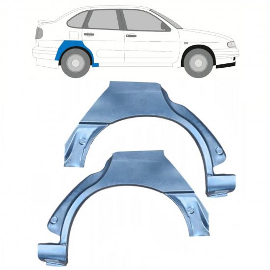 Painel de reparação do guarda-lamas traseiro para Seat Ibiza Cordoba 1993-2002 / Esquerda+Direita / Conjunto 10653