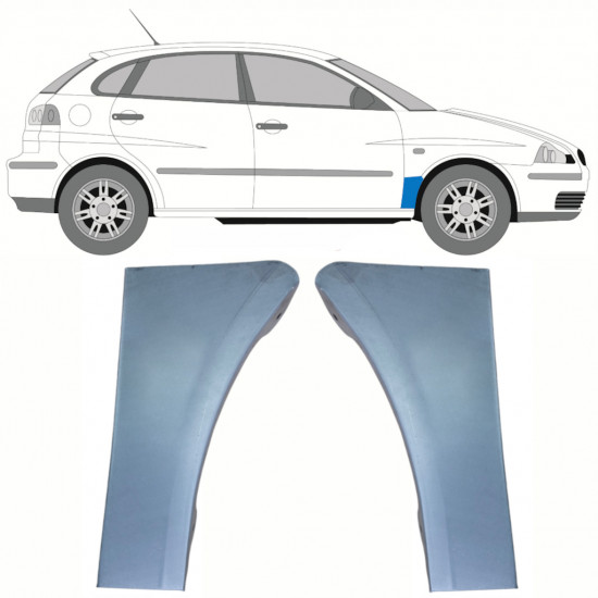 Painel de reparação do guarda-lamas dianteiro para Seat Ibiza Cordoba 2002-2008 / Esquerda+Direita / Conjunto 10262