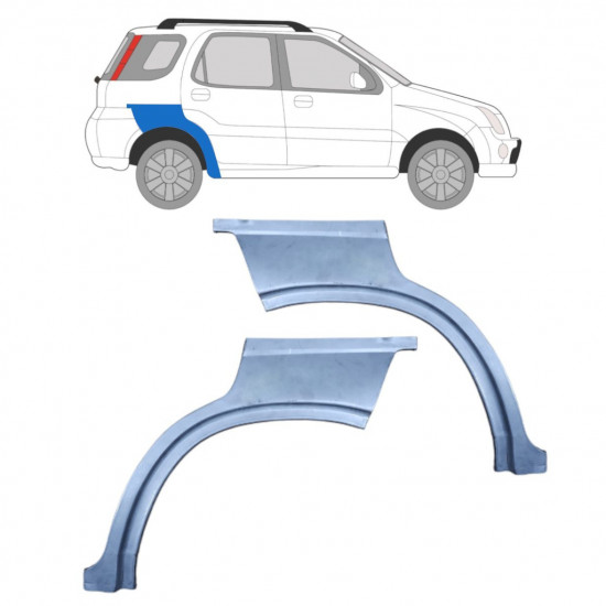 Painel de reparação do guarda-lamas traseiro para Suzuki Ignis 2000-2003 / Esquerda+Direita / Conjunto 10415