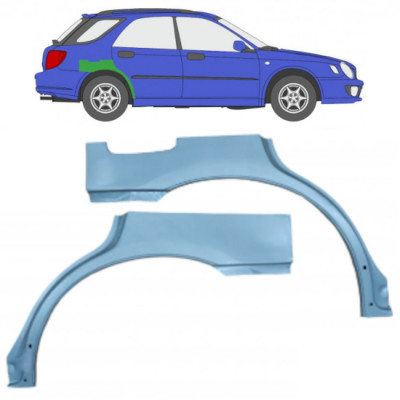 Painel de reparação do guarda-lamas traseiro para Subaru Impreza Gg 2000-2007 / Esquerda+Direita / Conjunto 10463