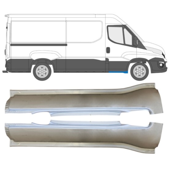 Painel de reparação da soleira dianteira para Iveco Daily 2014-2019 / Esquerda+Direita / Conjunto 16142