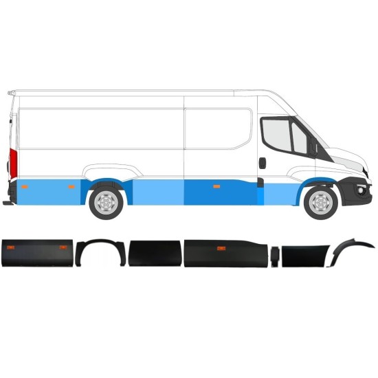 Conjunto de molduras com Luz para Iveco Daily 2014-2019 / Direito / 11983