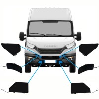 Tampas do para-choque dianteiro para Iveco Daily 2014-2016 / Conjunto 10292