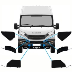 Tampas do para-choque dianteiro para Iveco Daily 2019- / Conjunto 10292